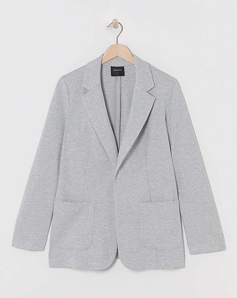 Unlined Throw On Jersey Blazer