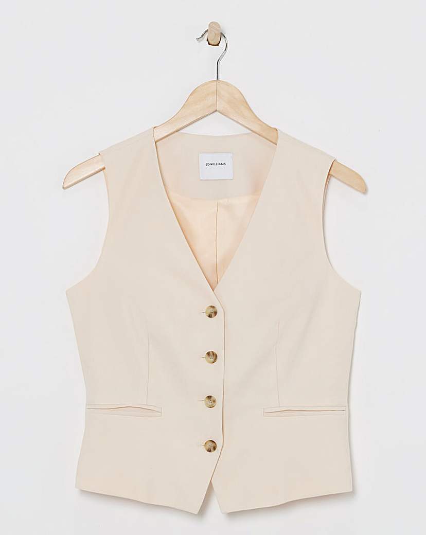 Washed Textured Waistcoat