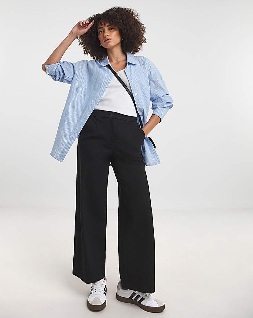 Black Ponte Straight Leg Trouser