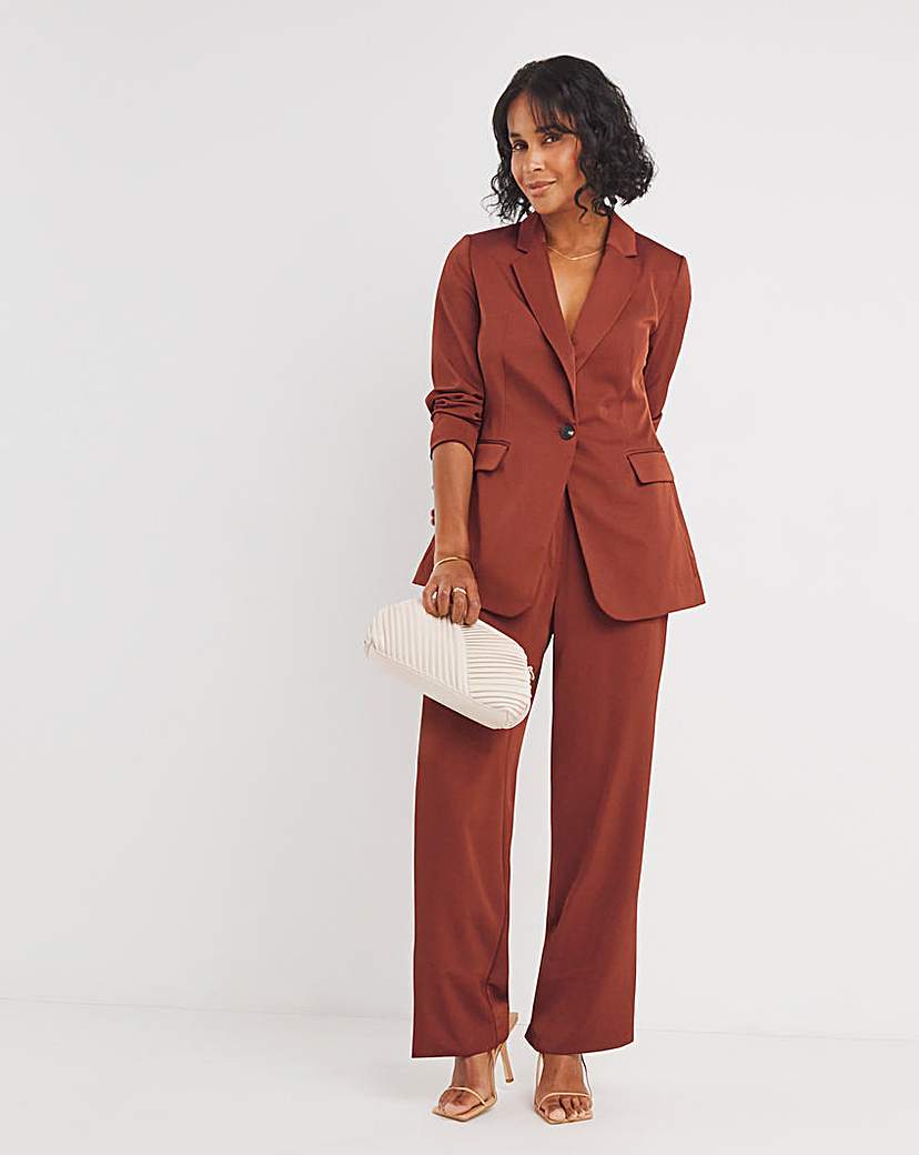 Cognac Wide Leg Trousers