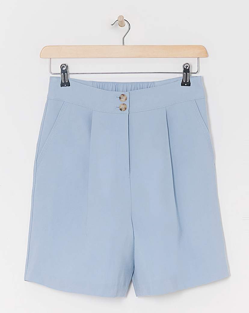 Pleat Front Buttoned Shorts SKY Blue JD …