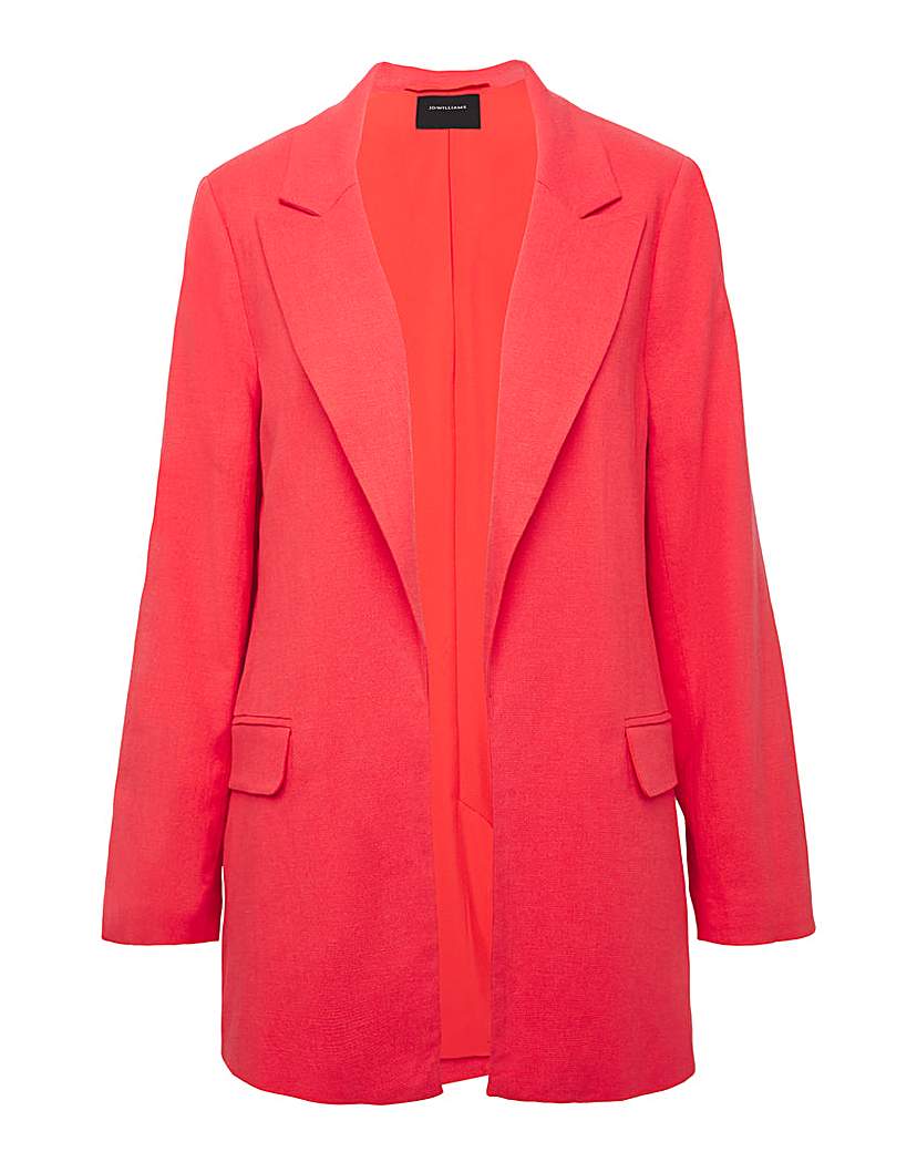 Coral Linen Edge to Blazer