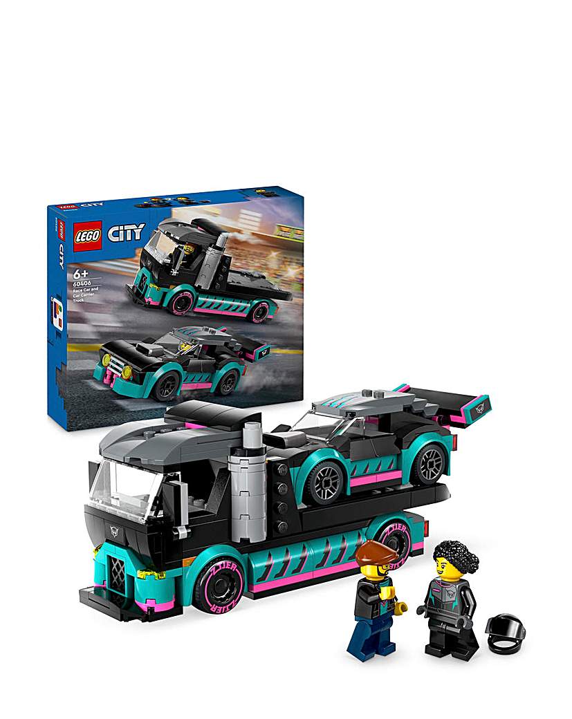 Lego City Race Car and Car Carrier Truck