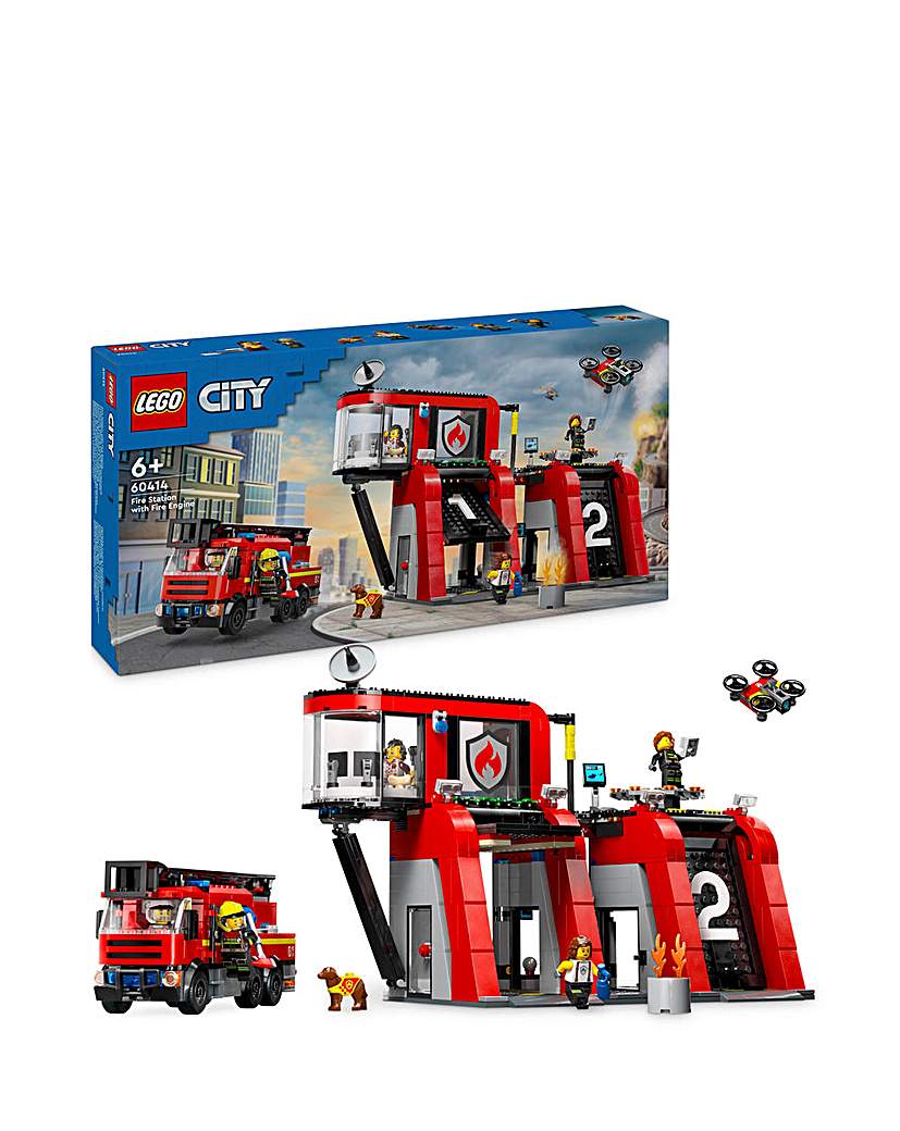 Lego City Fire Station with Fire Truck