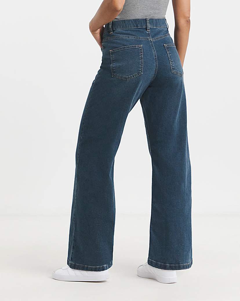 Blue Simply Be 24/7 Wide Leg Jeans