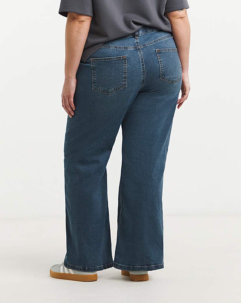 Blue Simply Be 24/7 Wide Leg Jeans