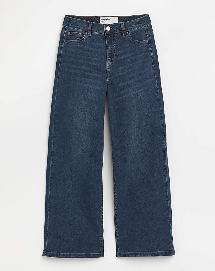 Blue Simply Be 24/7 Wide Leg Jeans