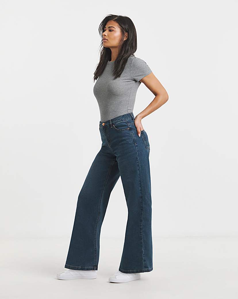 Blue Simply Be 24/7 Wide Leg Jeans