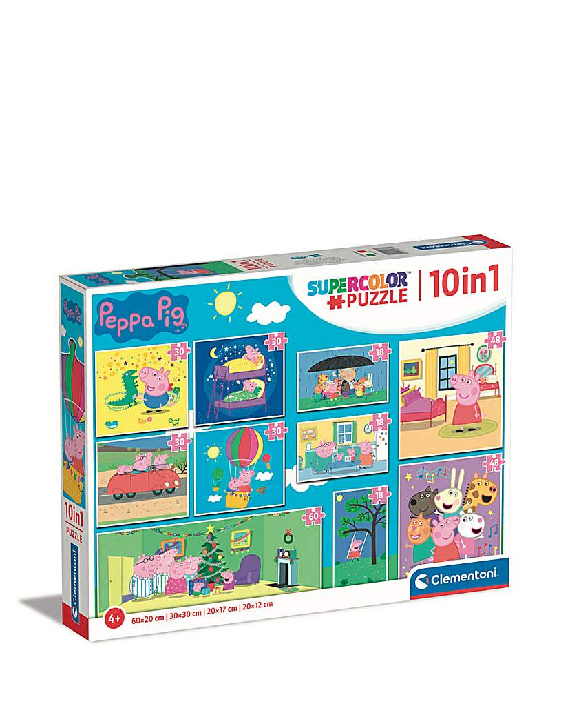 clementoni 10 in 1 peppa pig puzzle