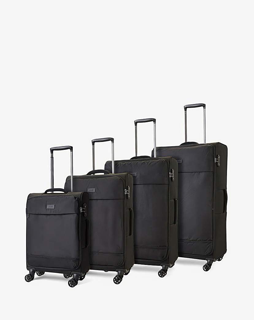 Rock Paris 4pc Suitcase Set - Black