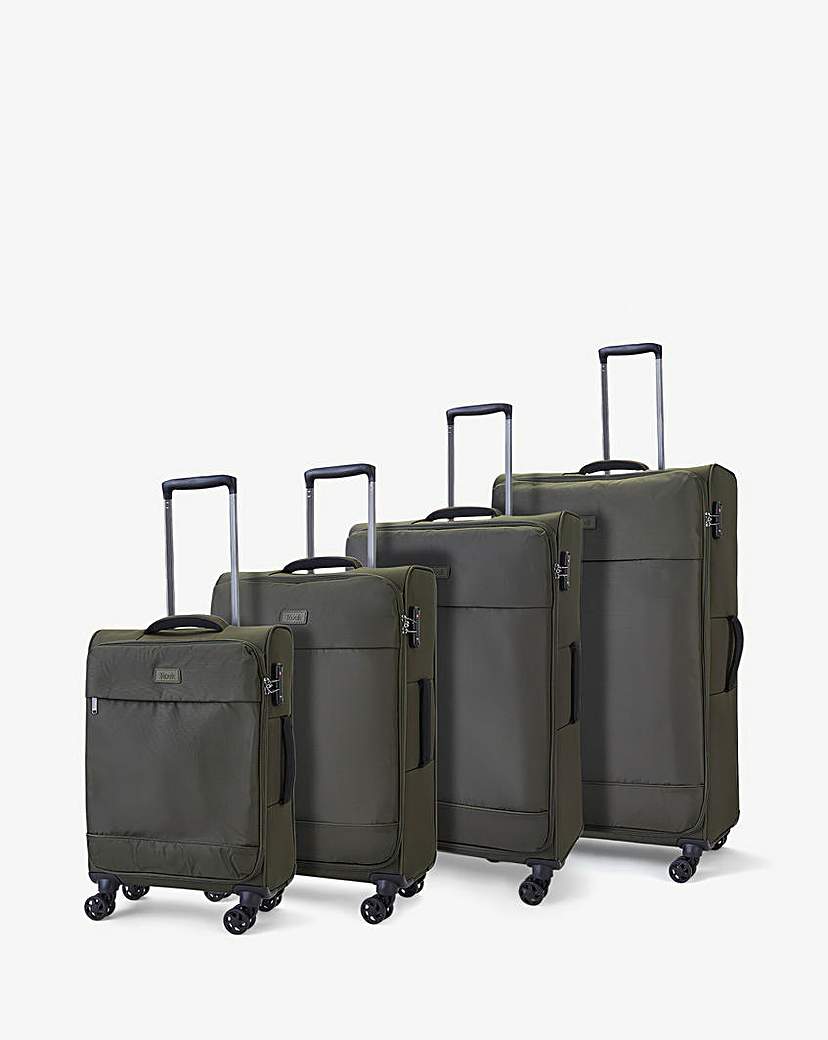 Rock Paris 4pc Suitcase Set Olive Green