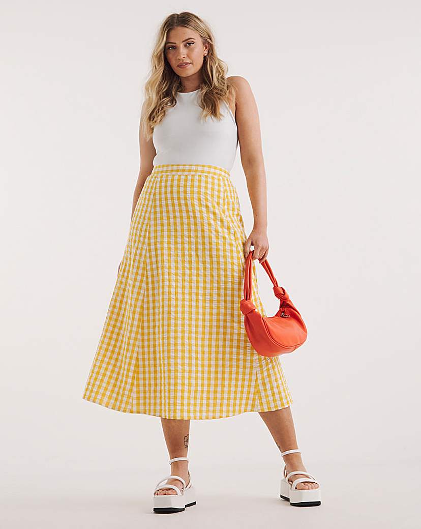 Gingham hotsell skirt uk