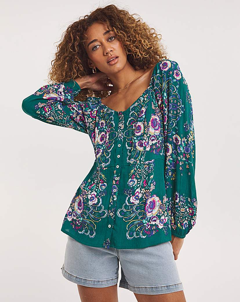 Joe Browns Button Down Boho Top