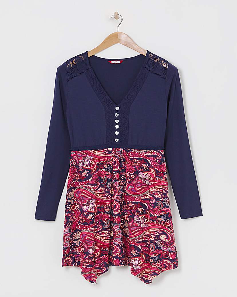 Joe Browns Navy Printed Paisley Tunic