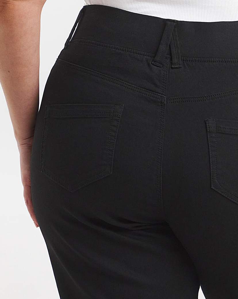 Black Wide Pull On Jeggings
