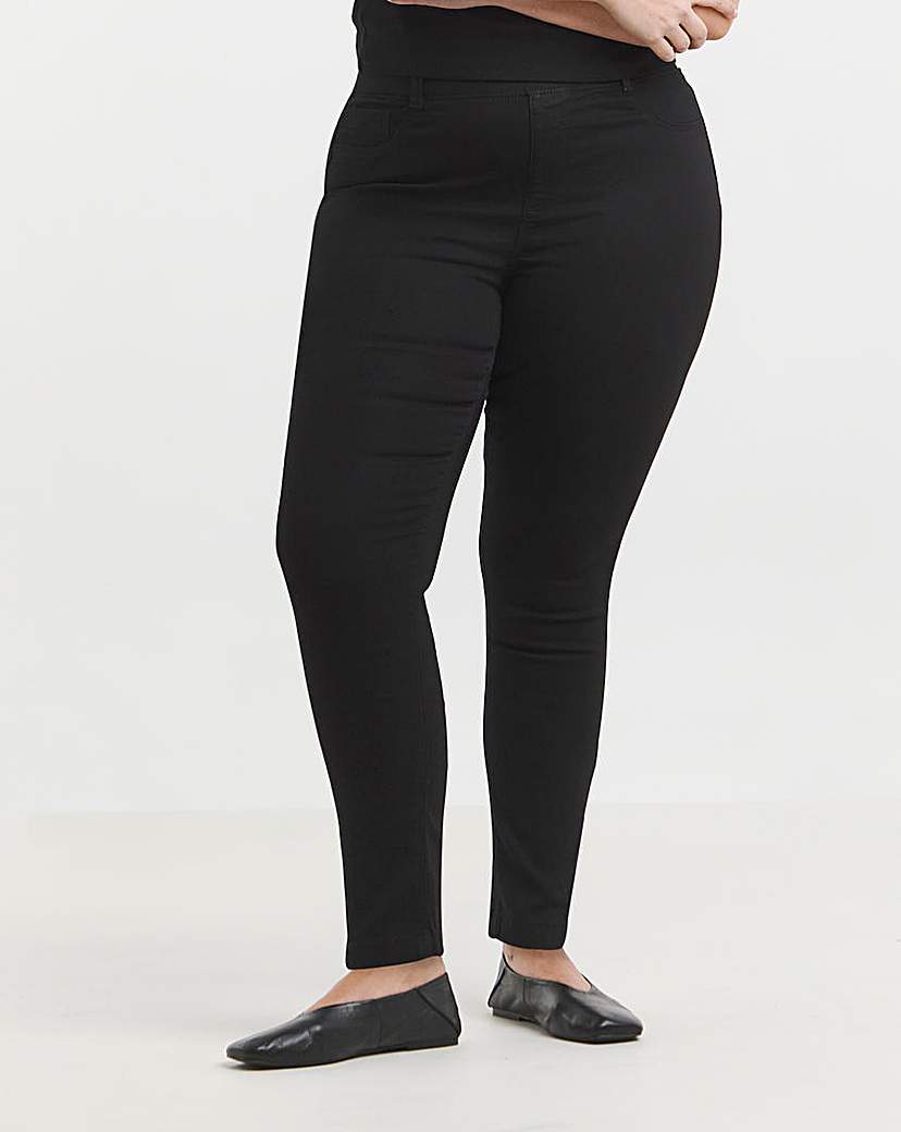 Black Slim Pull On Jeggings