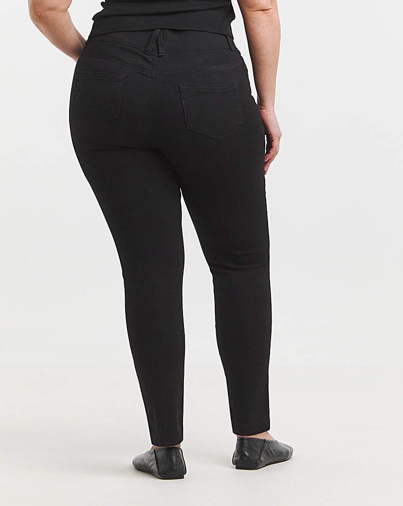 Black Slim Pull On Jeggings