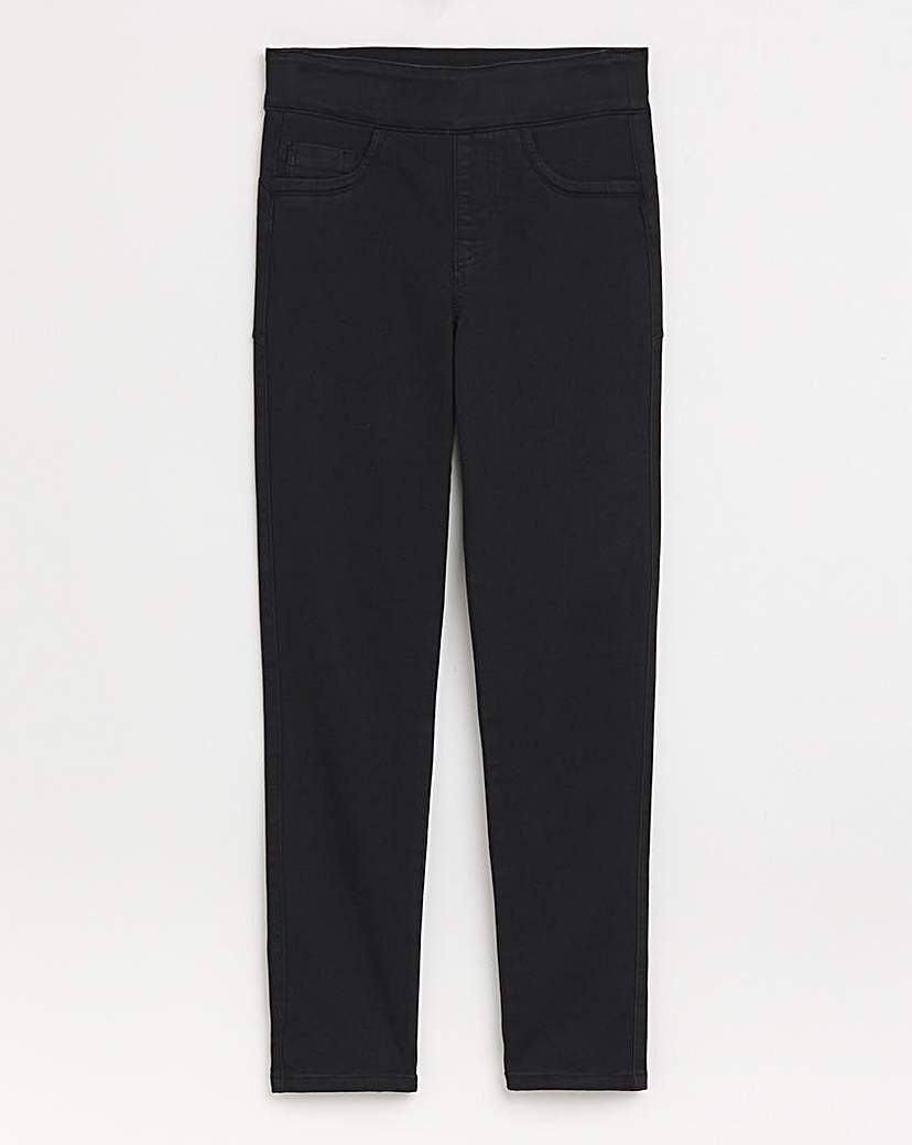 Black Slim Pull On Jeggings