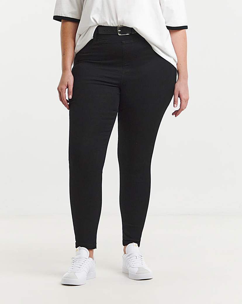 Black Skinny Pull On Jeggings