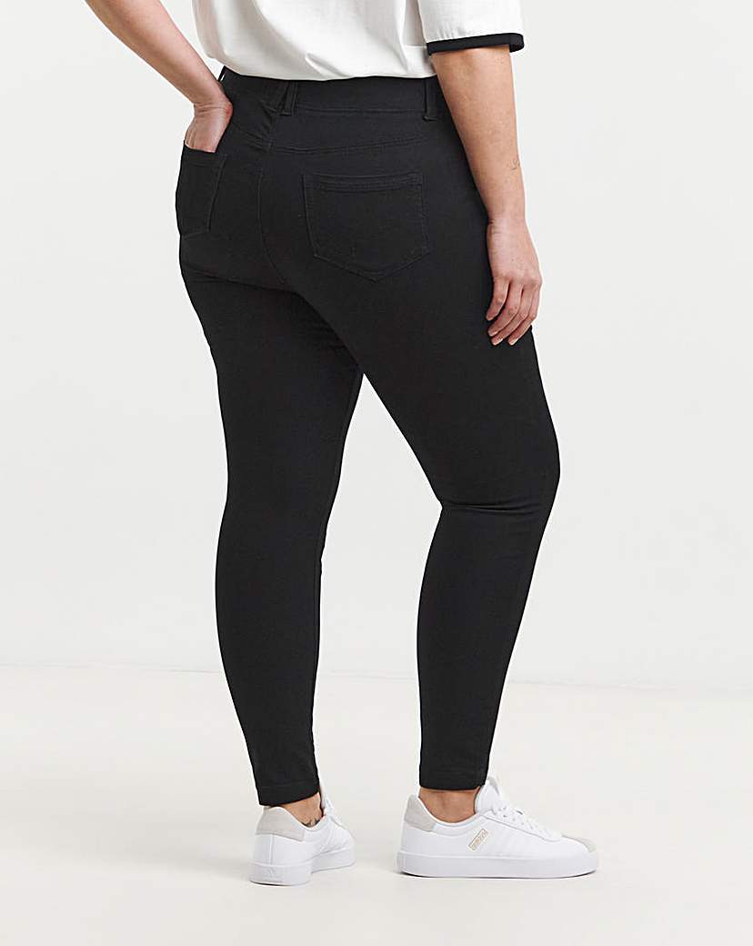 Black Skinny Pull On Jeggings