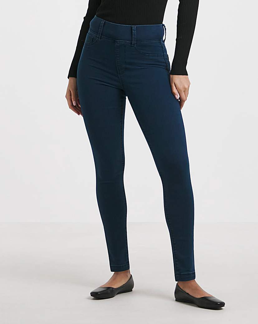 Dark Blue Skinny Pull On Jegging