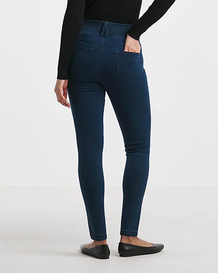 Dark Blue Skinny Pull On Jegging
