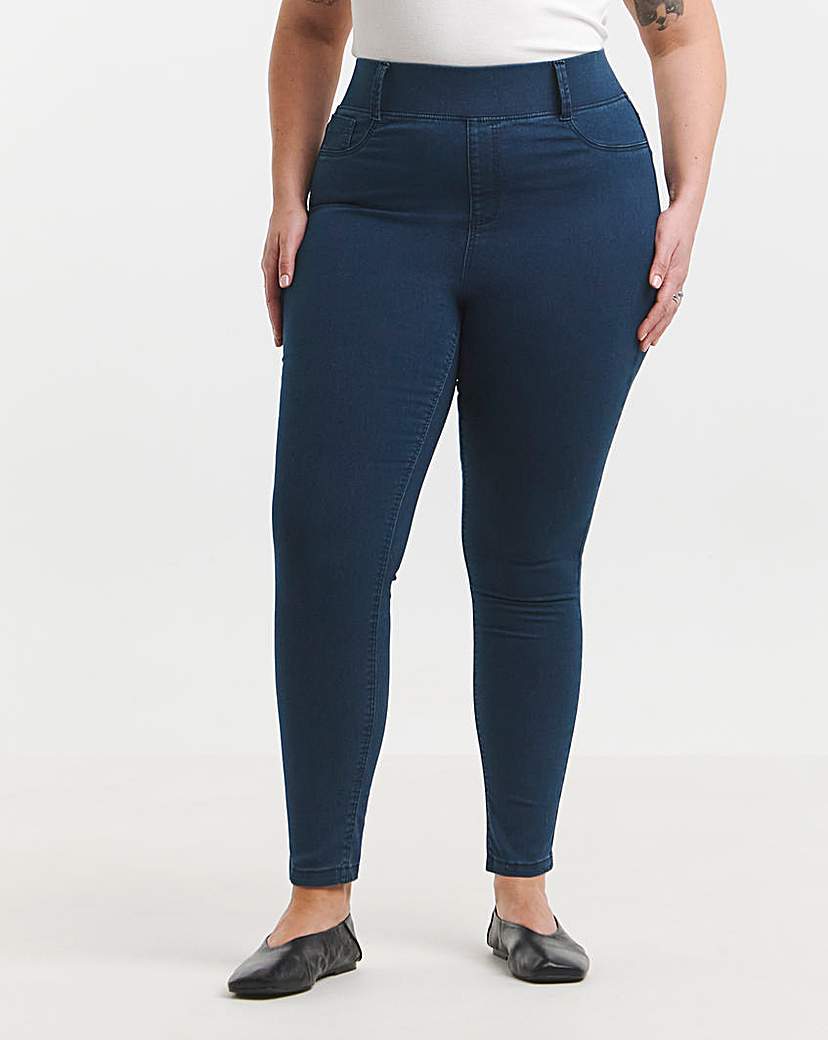 Dark Blue Skinny Pull On Jegging
