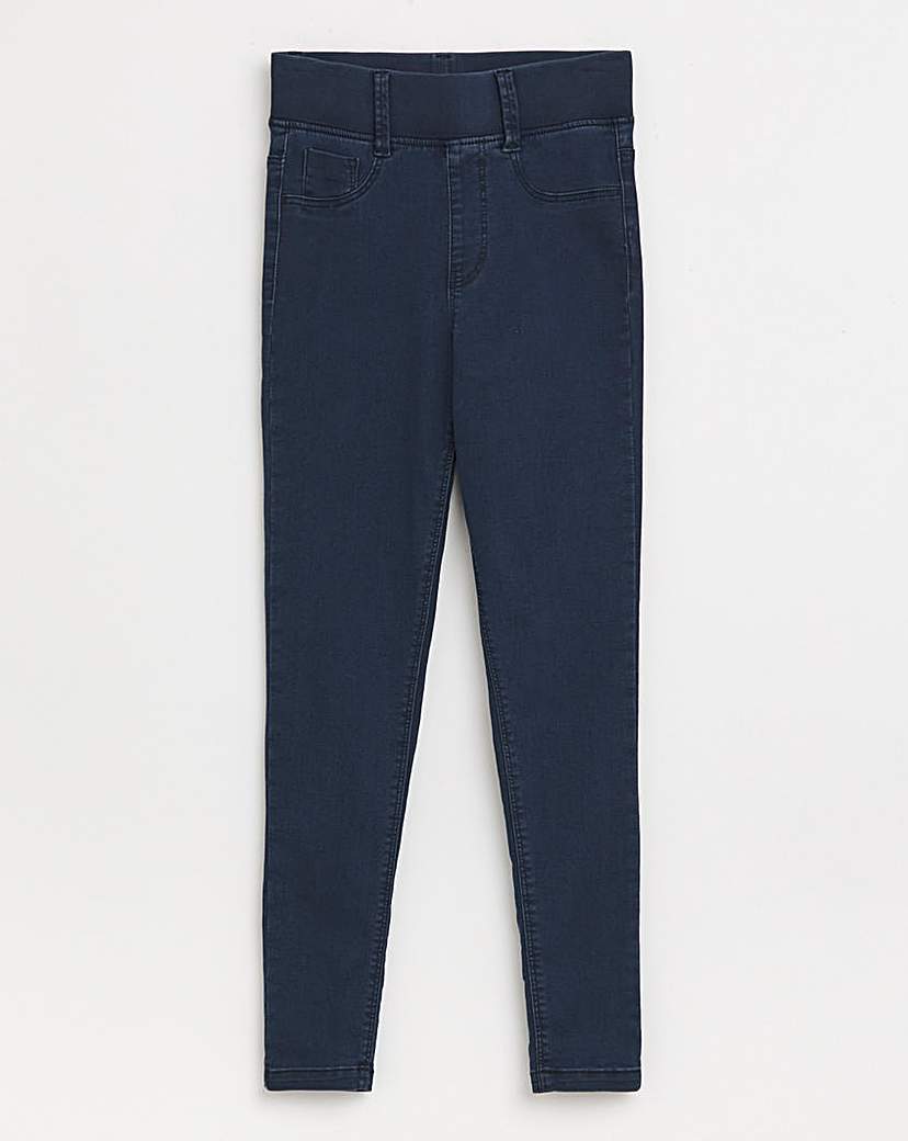 Dark Blue Skinny Pull On Jegging