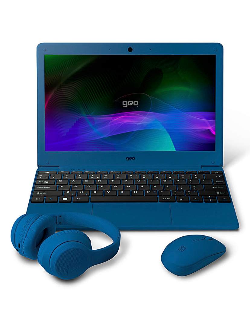 Geobook 110 11.6in Blue Laptop Bundle