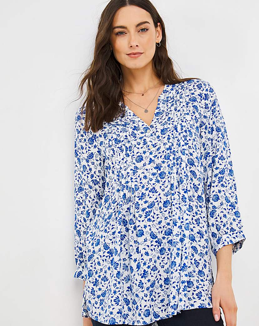 Julipa Floral Pintuck Blouse