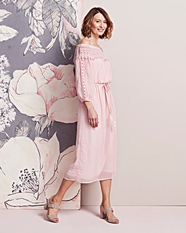 Wedding Guest Dresses Womens J D Williams Lace Trim Bardot Dress