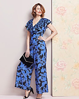 Women S Plus Size Clothes Fashion J D Williams V Neck Ruffle Jumpsuit