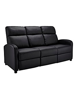 Faux Leather Sofas Armchairs Furniture Home Fashion World Hudson 3 Seater Recliner Sofa